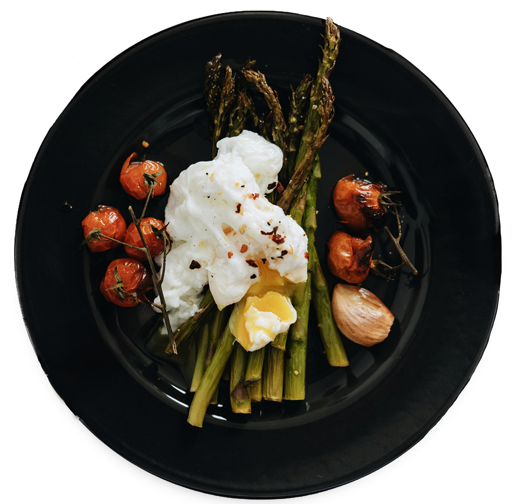 Plate with Eggs and Asparagus